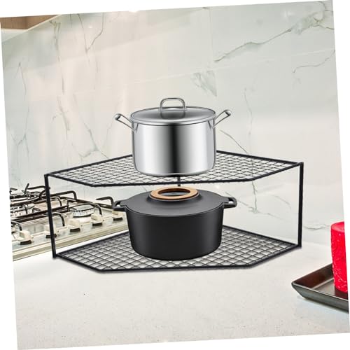 Multi-Function Two-Tier Kitchen Pot Storage Rack - Countertop for Pans Space-Saving Tiered Shelf Ideal Corner Shelf for Home & Kitchen nization - Image 5