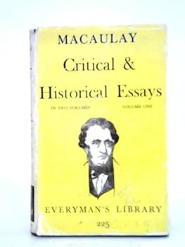 Hardcover Macaulay: Essays: Volume 1 Book