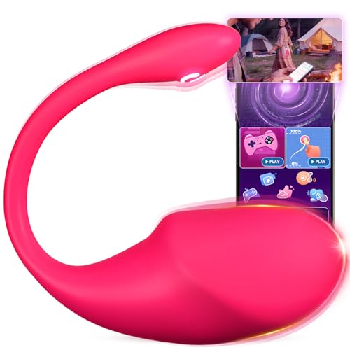 ECRVOM Sex Toys Vibrator Wearable Dildo, App Control Egg Panty Vibrators with 10 Vibrations, Rechargeable G spot Clitoral Anal Vibrator Butt Plug, AI Sync Long Distance Sex Toy for Women Men Couples