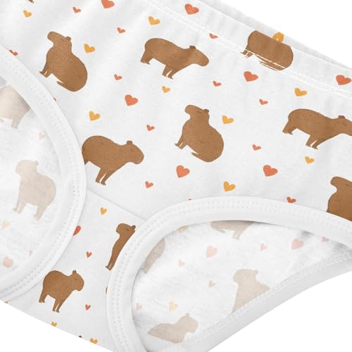 Cartoon Capybara Girls'Comfort Toddler Panties Underwear Cotton Stretch 2T4