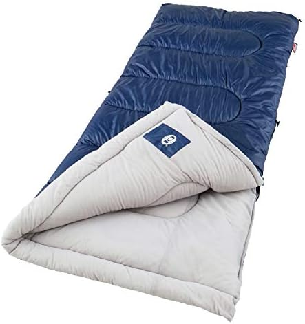 Coleman Sleeping Bag | Cold-Weather 20°F Brazos Sleeping Bag, Navy, 10" x 17.8" x 10.4"