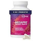 Microbiome Labs MegaPre Prebiotic Fiber Supplement in Vegetable Capsules - Prebiotic Supplement with Clinically Tested Oligosaccharides - Support Microbial Diversity & Gut Health (180 Capsules)