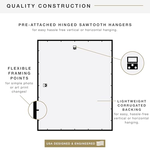 Image of MCS Trendsetter Poster Frame With Mat Option, 28x34 Matted to 24x30, Black | Trendsetter Poster Frame For Photos, 28x34 Inch, Displays 24x30 Inch Matted Or 28x34 Unmatted, Black, 1-Pack