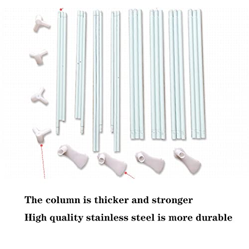 Mosquitera con marco resistente y dosel de 4 postes con diseño textil premium para adultos 7