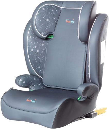 Tataway Seggiolino Auto Con Attacco Isofix Per La Sicurezza Dei Bambini Con Altezza Da 100 A 150 Cm Con Grafiche Su Fondo Grigio - 8