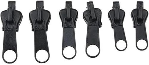 Opemg Black 6 Pcs Replacement Pull - Fix Repair Kit Zip Slider Teeth Zippers, Jacket Zipper, Design Arts, Crafts And Sewing