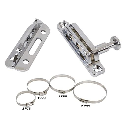 Quick Release Adjustable Roll Bar Fire Extinguisher Holder Mount with 8 Clamps Compatible With For Jeep Wrangler UTV Polaris RZR Ranger Camper Van with Pillar Universal Vehicle Home and Office,Chrome