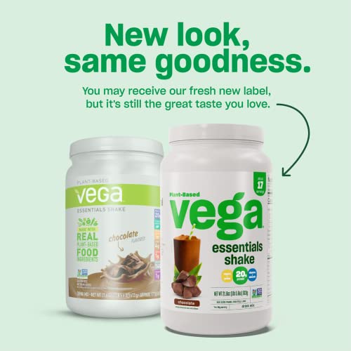 Vega Essentials Vegan Protein Powder Vanilla (18 Servings) - Superfood Ingredients, Vitamins, Antioxidants, Low Carb, Dairy Free Pea Protein For Women & Men 1.3Lbs (Packaging May Vary) #TOP3