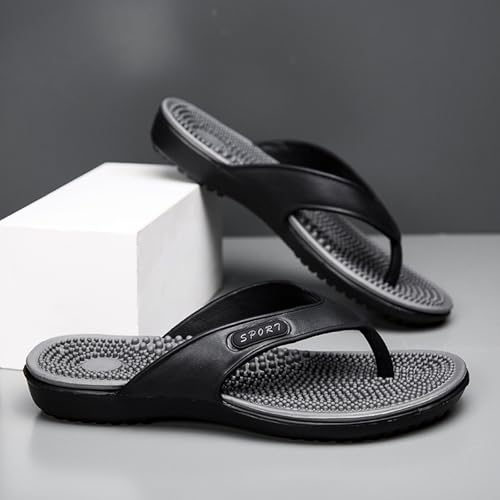 ihinzry Mens Sport Flip Flops with Plantar Fasciitis Arch Support Outdoor Summer Beach Sandals Comfort Orthotic Thong Sandals3