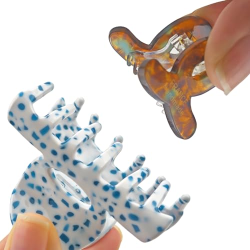 6 pack de pinzas pequeñas de acetato para cabello miniatura 3