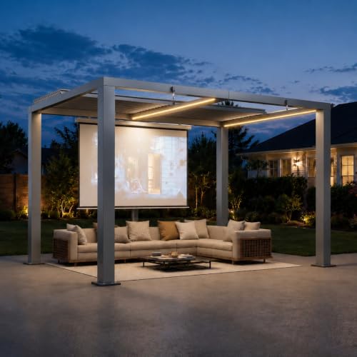 Aoxun 8.5' x 11.5' Motorized Pergola