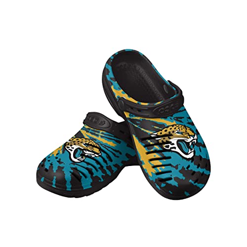 Image of FOCO Mens NFL Team Logo Tie-dye Garden Water Sandals Shoes Slipper Clogs with Strap