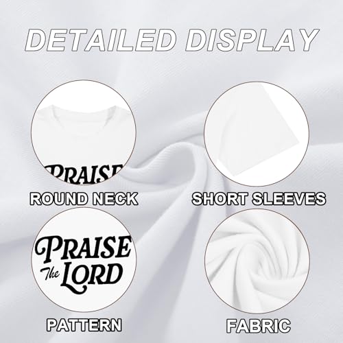Christian Shirts Men Faith Cross Printed T-Shirts Christian Gifts for Men Jesus Shirts Holy Bible Tees White — view 4