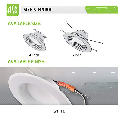 Asd 6 Inch Led Recessed Light, 12W -110W Replacement, 1000 Lm Wet Rated Dimmable Ceiling Led Lights, 4000K Bright White Retrofit Led Recessed Lighting, Cri 90 Led Room Lights, Energy Star, Etl, 12Pack #TOP5