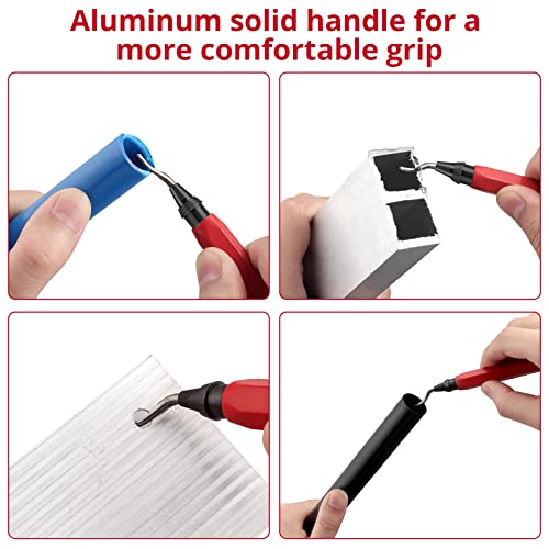 XUNTOP Entgrater Werkzeug Satz mit 11 Klingen und 2 Gekrümmter Senker, 360 ° Rotierender Klinge Schneidwerkzeug für 3D Drucker, Kunststoff, Metall, Edelstahl