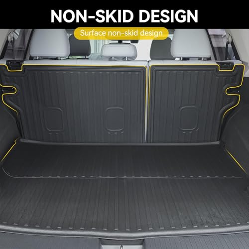 AOMSAZTO Cargo Mat Compatible with 2017-2025 2026 Jeep Compass Cargo Liner & Backrest Mat - TPE Waterproof Anti-Slip All Weather Protection Trunk Mat & Seat Back Cover Protection by AOMSAZTO - Image 2