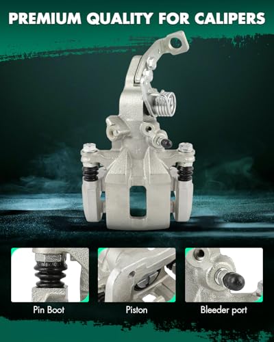 Image of SCITOO 19-B1446 Rear Right Disc Brake Caliper w /Bracket Fit For Honda For Accord 1991-1997, Single Piston