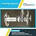 SharkBite 1/2 x 3/8 Inch OD Compression Crimp Angle Stop Valve, Multi Turn, Brass Plumbing Fitting, PEX Pipe, PE-RT, 23060LF