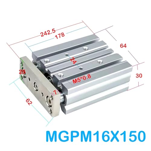 Cylindre pneumatique MGPM16-30 pour automatisation d'espace restreint