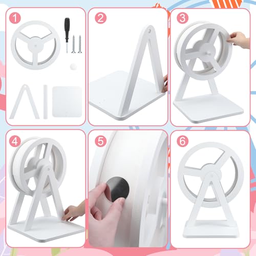 بينكون عجلة فيريس متوافقة مع رف توني مع رف خشبي مغناطيسي متوافق مع صندوق توني وتخزين الشخصيات، يحمل 40 شخصية لديكور الغرفة