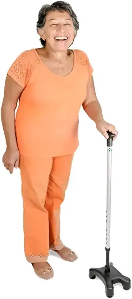 Bengala Bastão Alumínio 4 Apoios Regulagem de Altura Antiderrapante Leve Resistente Idosos