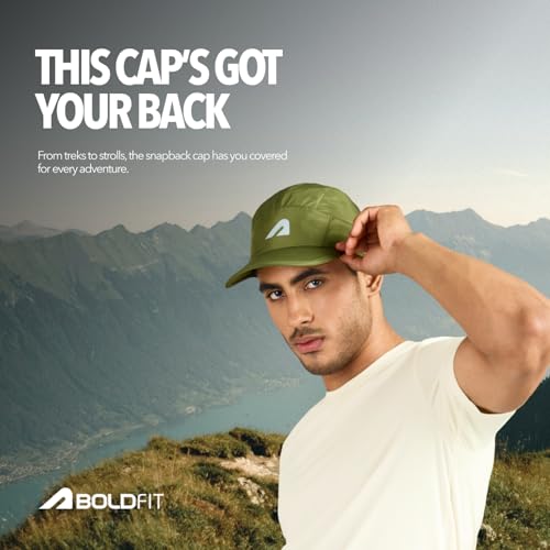 Image of Boldfit Mens Cap for Summer Lightweight & Breathable Sports Cap for Women with Adjustable Strap Moisture-Wicking Gym Cap for Running, Cricket, Outdoor & Fitness Use All-Weather Sun Protection Hat