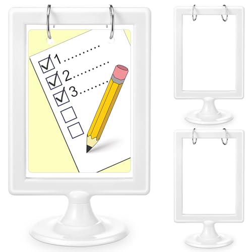 Geelin 2 Pcs Mini Anchor Chart Holder 8 × 5 Inches Learning Card Stand Anchor Chart Storage Double Sided Card Display for Holding Alphabet Number Vocabulary Paper Organization Interactive Displays