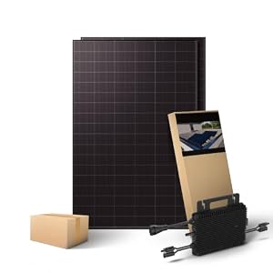 Kleines Kraftwerk 1000W Balkonkraftwerk XL Flachdach-Halterung – 800W Wechselrichter mit WiFi & Bluetooth, 2×500W bifaziale Solarmodule, 15 m Kabel – Solaranlage Komplettset Balkon