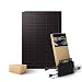 Kleines Kraftwerk 1000W Balkonkraftwerk XL Flachdach-Halterung – 800W Wechselrichter mit WiFi & Bluetooth, 2×500W bifaziale Solarmodule, 15 m Kabel – Solaranlage Komplettset Balkon