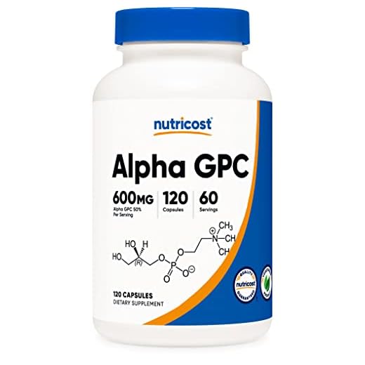 Nutricost Alpha GPC 600mg, 120 Vegetarian Capsules - Non-GMO and Gluten Free, 300mg Per Capsule