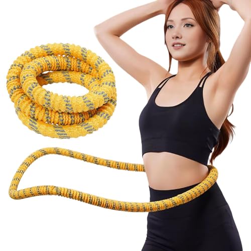 Aro de fitness de resorte suave para adultos, diseño amigable con la cintura, equipo portátil de ejercicio adelgazante, entrenamiento silencioso de cuerpo completo en casa