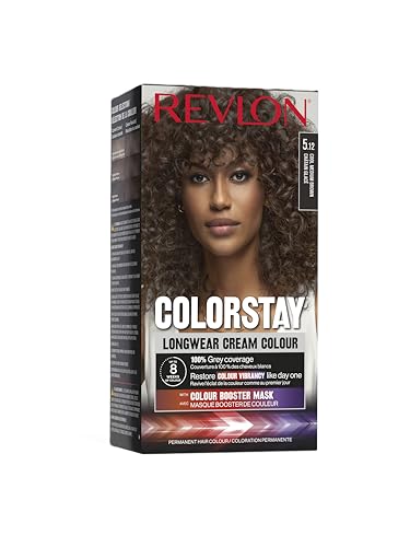 REVLON - Revlon ColorStay - Coloration Permanente - Coloration Cheveux Longue Tenue - Couvre 100% des cheveux blancs - Jusqu’à 8 semaines - Huile de Macadamia et de Beurre de Murumuru - N5.12 Châtain Glacé - -30%
