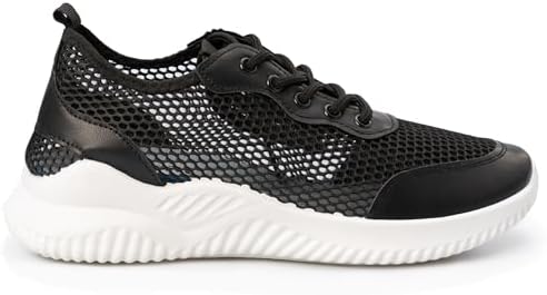 Shoes for Men - Comfortable Sneakers, Casual Mens Shoes, Trainer Shoes, Lightweight and Breathable Walking Shoes, Mens Fashion Footwear, Adjustable Elastic Laces, Textile Mesh Lining