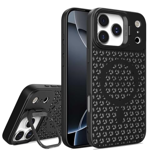 Coque iPhone Air thermique fine anti-choc noire avec anneau magnétique puissant
