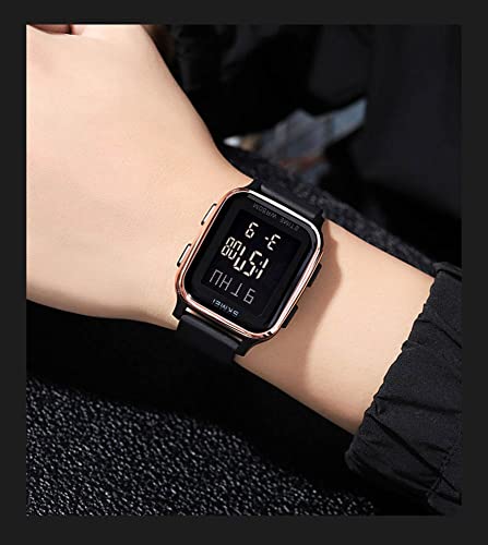 Gosasa Classic Square Face Unisex Women's Men's Digital Multifunction Outdoor Casual Watch Countdown 50M Waterproof Led Light Wristwatch3