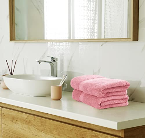 Utopia Towels 8 Piece Premium Towel Set, 2 Bath, 2 Hand, and 4 Wash Cloths, 600 GSM 100% Ring Spun Cotton, Highly Absorbent Towels for Bathroom, Gym, Hotel, and Spa, Dusty Pink