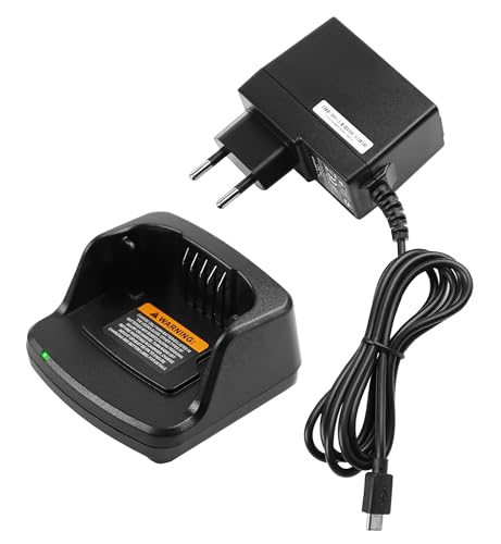 NEWASHAN Base Station de Chargeur Compatible avec Motorola Radio XT420 XT460 RMV2080 RMU2020 RMU2040 RMU2043 RMU2080D RMM2050 RAV50 Batterie Charge PMLN6383A PMLN6394A PMNN4434 (Adaptateur UE)