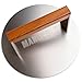 Produktbild Manucode Grill Gewicht aus 304 Edelstahl  Smash burgerpresse (1,7 kg Ø 23 cm) mit hitzeabweisendem Holzgriff, für schnelle Kruste auf Burgern & Steaks