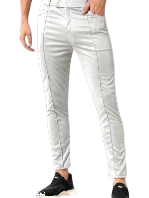 Men's Solid Full Length Trouser with Comfortable Fabric-picture-14