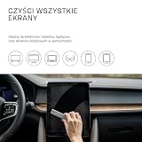 am Zestaw do czyszczenia ekranów – zestaw 2 i 3 szt. + refill 200 ml – screen cleaner do smartfona, tabletu, laptopa i auta – spray z mikrofibrą (szary, 3 szt.)