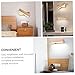 Sewroro Nordic Solid Wood Wall Lamp White Light Rotatable Bedroom Reading Sconce Lighting Tool for Living Hallway Hotel Decor