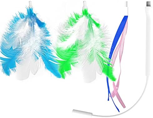 Bumfey Cat Mice & Animal Toys Tail Accessories Kit Automatic Cat Toys Mouse, Interactive Cat Toy for Indoor Cats Electric Cat Mouse Toys Feather