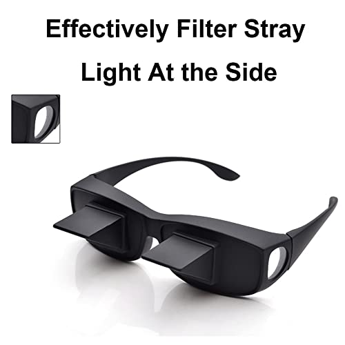 vinmax Bed Prism Spectacles Horizontal Mirror Lazy Readers Glasses 90 Degree Prism Glasses for Laying Down Reading and Watching TV - New Upgrade