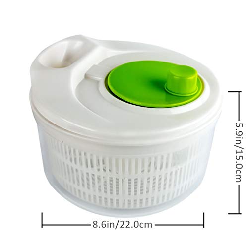 NICEXMAS Spinner de Salada Manual Alface Spinner Máquina de Lavar Frutas Secadora Escorredor Crocado