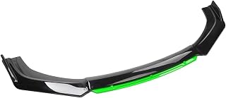 VTSGBLS Alerón del Parachoques Delantero del Coche para Alerón Divisor Kit Labio Parachoques Delantero Universal Automóvil(Verde Negro)