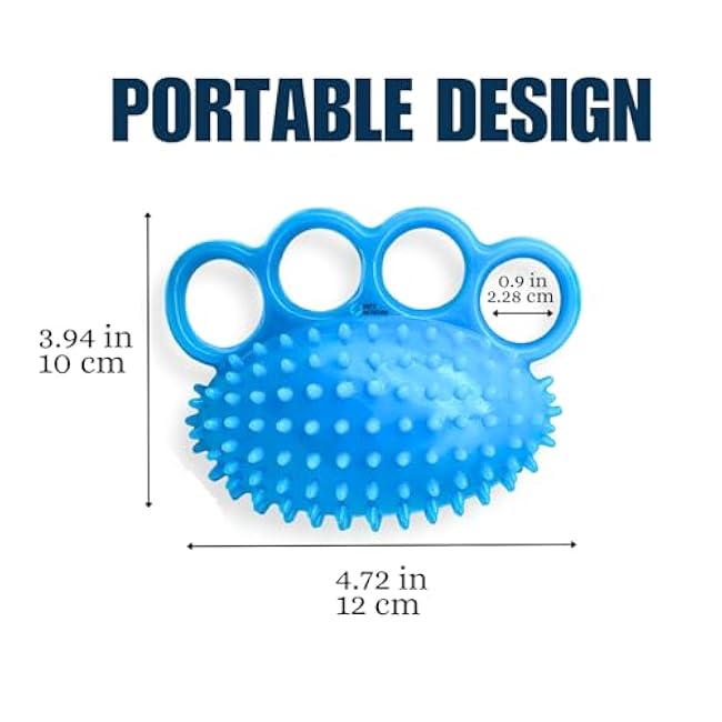 Hand Grip Strengthener & Finger Therapy Exercise Ball - Resistance Squeeze Ball and Massage Equipment for Stress Relief, Flexibility, Stroke Recovery, Arthritis, Anxiety, Physical Therapy, and Muscle Massage for Athletes, Musicians, Elderly, and Yoga Enthusiasts.