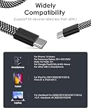 Magtame Magnetyczny kabel USB C, płasko nawinięty kabel USB C na USB C 60 W (3 A), wysuwany kabel typu C, elastyczny kabel USB C, kompatybilny z Phone 15 Pro Max, Samsung, Pad, czarny