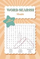 Music Word Search Puzzle Book: 54 Puzzles with Answers, Easy to Read Print, Great for Relaxation and Brain Training, For Adults, Seniors, and Teens (Yani Doodle Word Search Series) B0F5PJPRP9 Book Cover