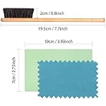 YoungJoy 3 Pcs Horsehair Brush Detailing Set - Cleaning Brushes Silver Care Kit with Cloth (Set A) - Image 3