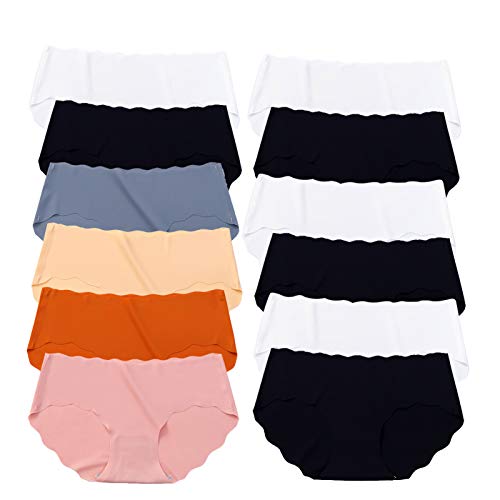 Image of Womens Seamless Hipster No Show Cheeky Underwear Pack Bikini Panty